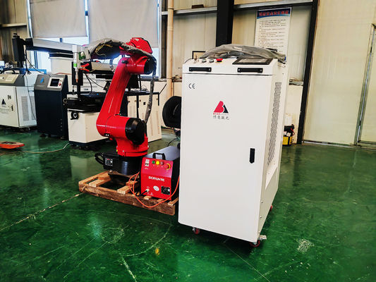 Máquinas de soldadura por láser de fibra del brazo del robot